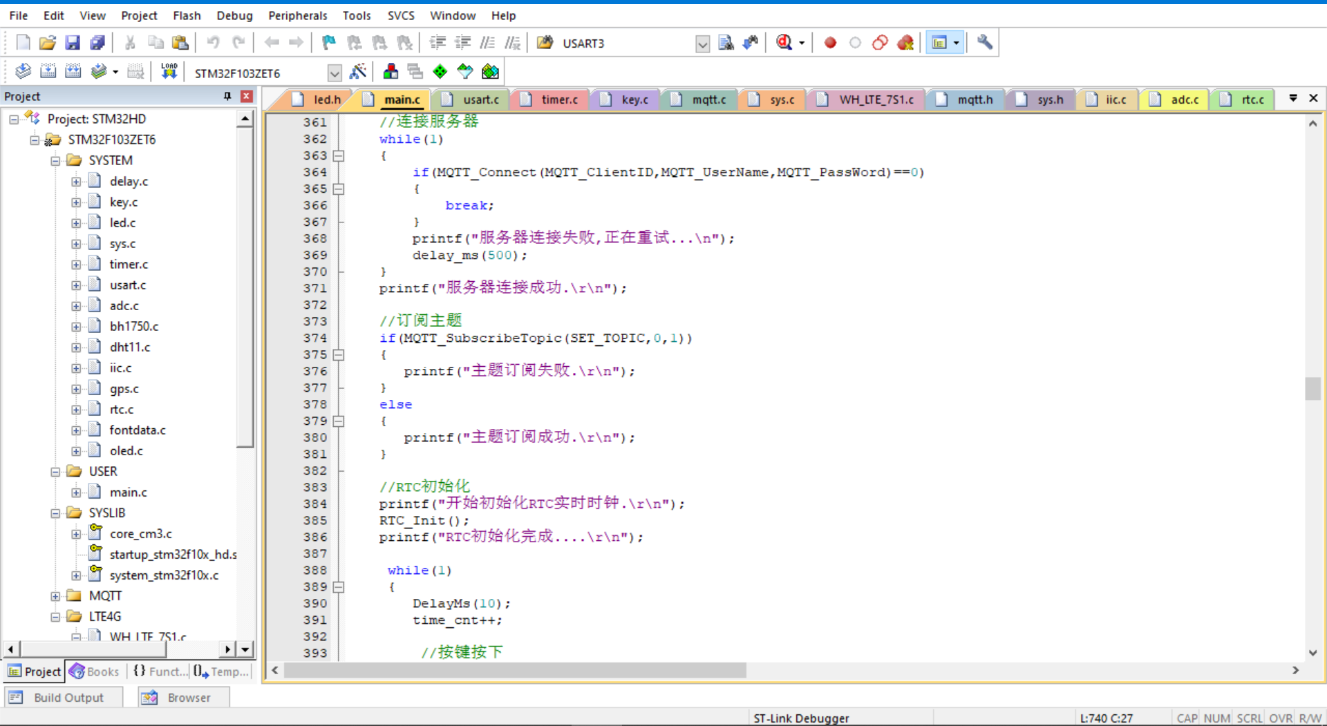 基于STM32+OneNet设计的物联网智慧路灯