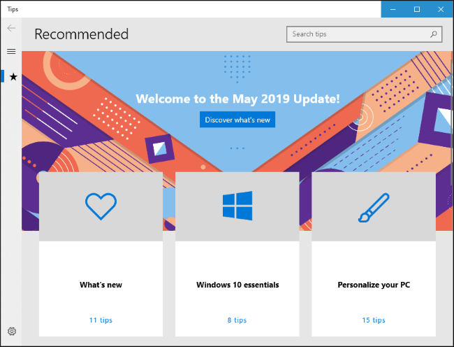 Windows 10's Tips app