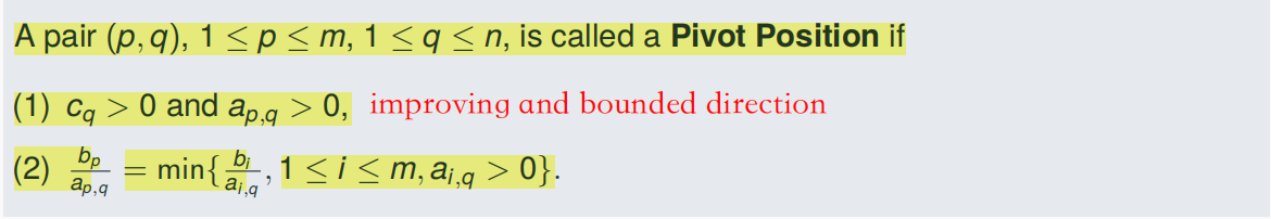 pivot position