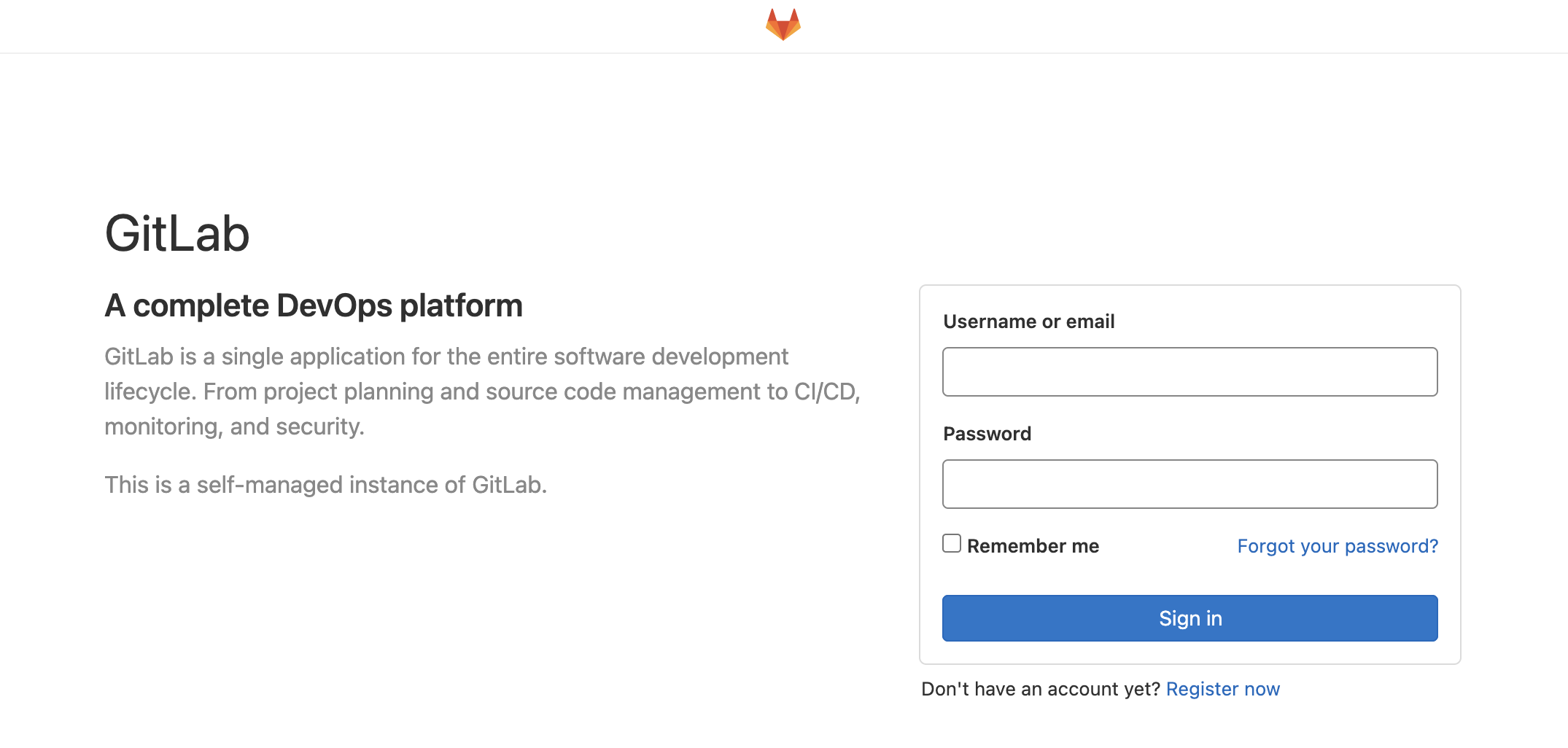 GitLab 14 CE 登陆界面