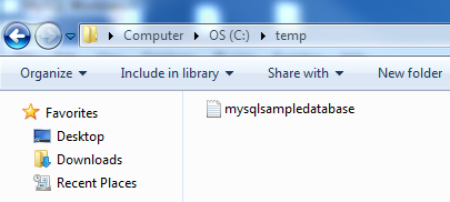 MySQL sample database