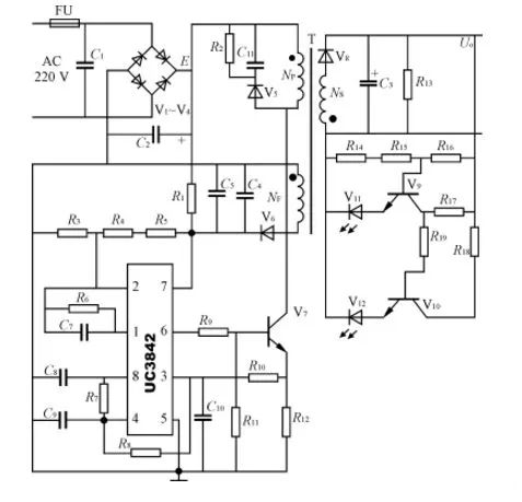 uc3842開關電源電路圖3842充電器電路圖大全
