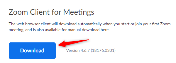Click "Download" on the Zoom website. 