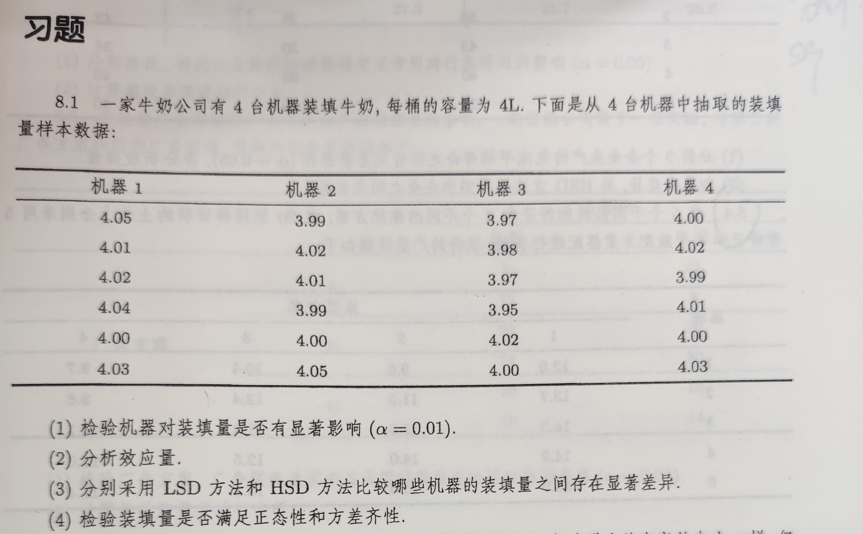 贾俊平统计学基于R第八章方差分析课后习题1