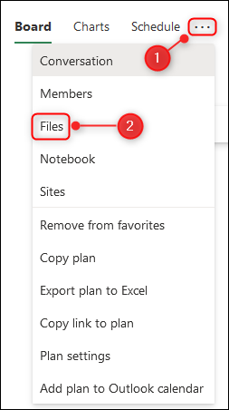 The "Files" menu option.