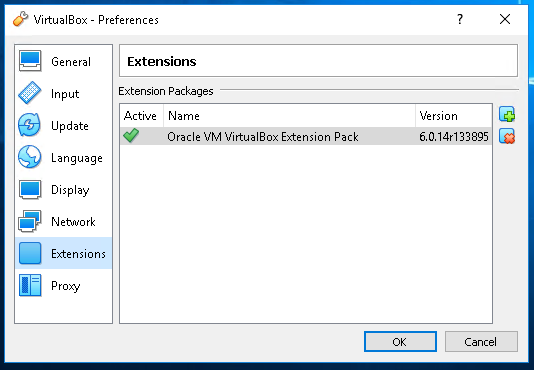 List Install VirtualBox Extension Packs