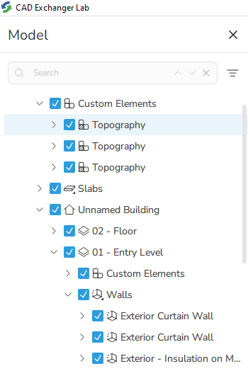 CAD Exchanger Lab 中的项目结构