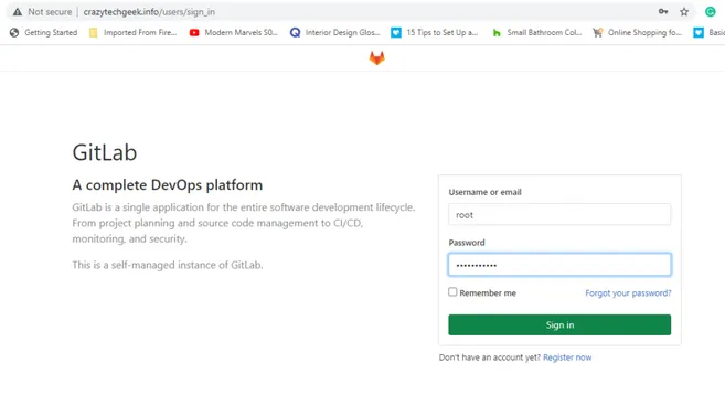 Access-Gitlab-Portal-Debain10