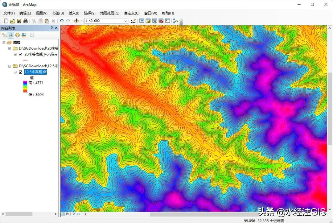 「干货」12.5米数字高程DEM专题图制作教程