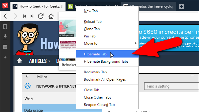 selecting_hibernate_tab