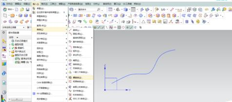 How to draw a bent spring model in UG?