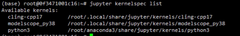jupyter | 查询/列出available kernels