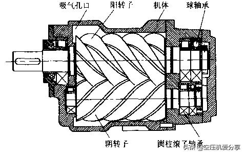 双螺杆空压机结构图图片