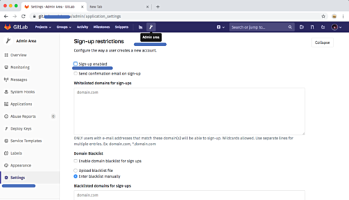 Configure sign-up restrictions