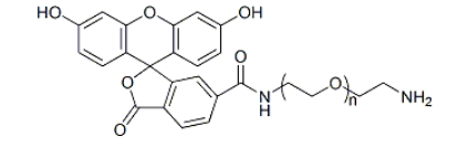 荧光染料追踪FITC-PEG-NH2荧光素-聚乙二醇-氨基；CAS编号：2411381-38-7