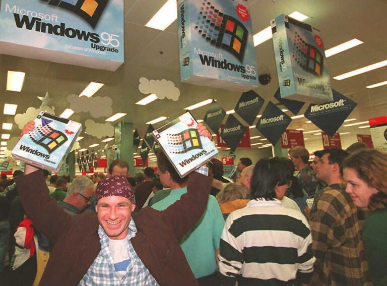 Windows 95 launch in 1995