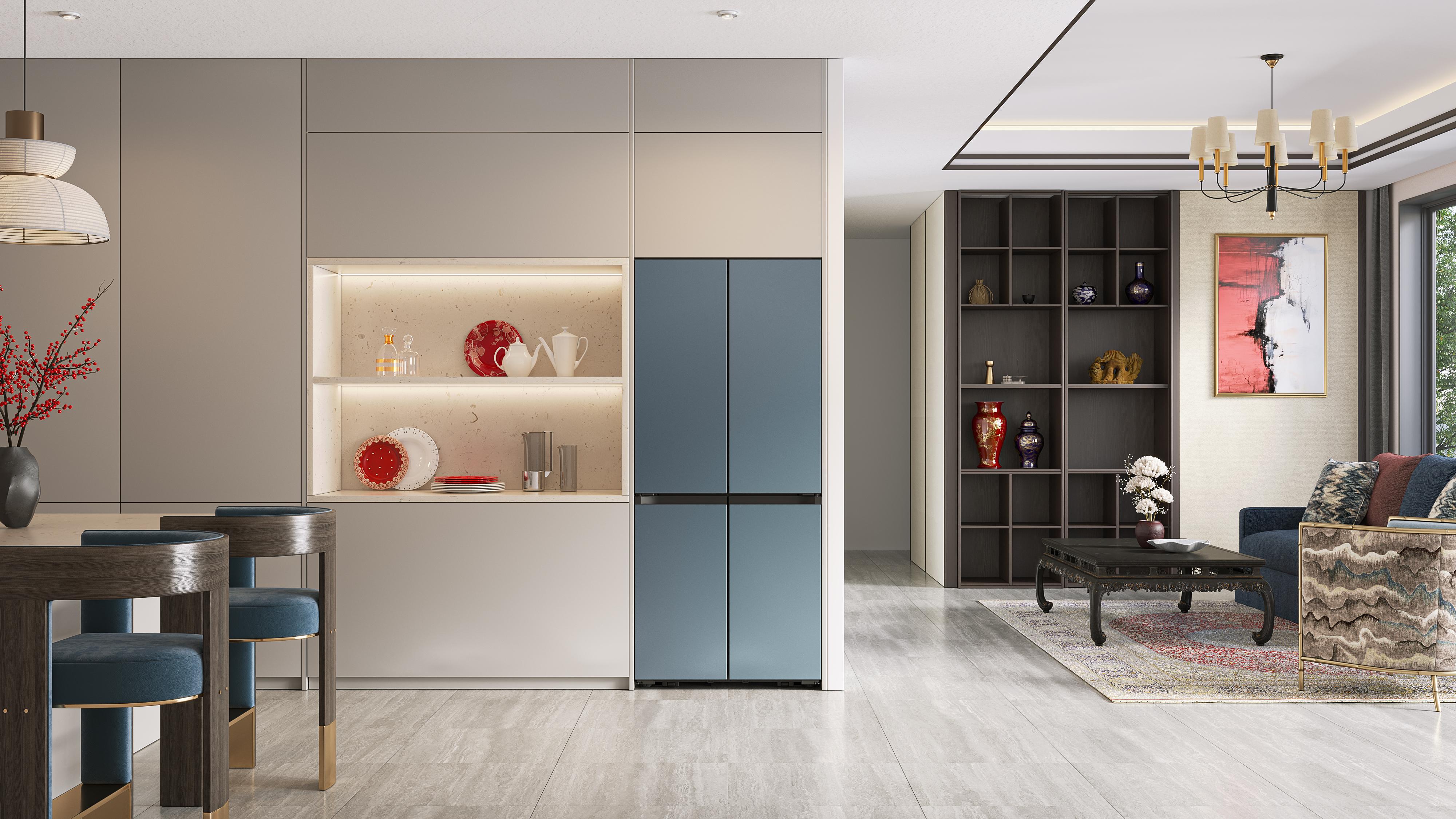 三星bespoke缤色铂格ai神冰箱带来夏日清凉 解锁储鲜新体验