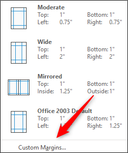 Custom Margins