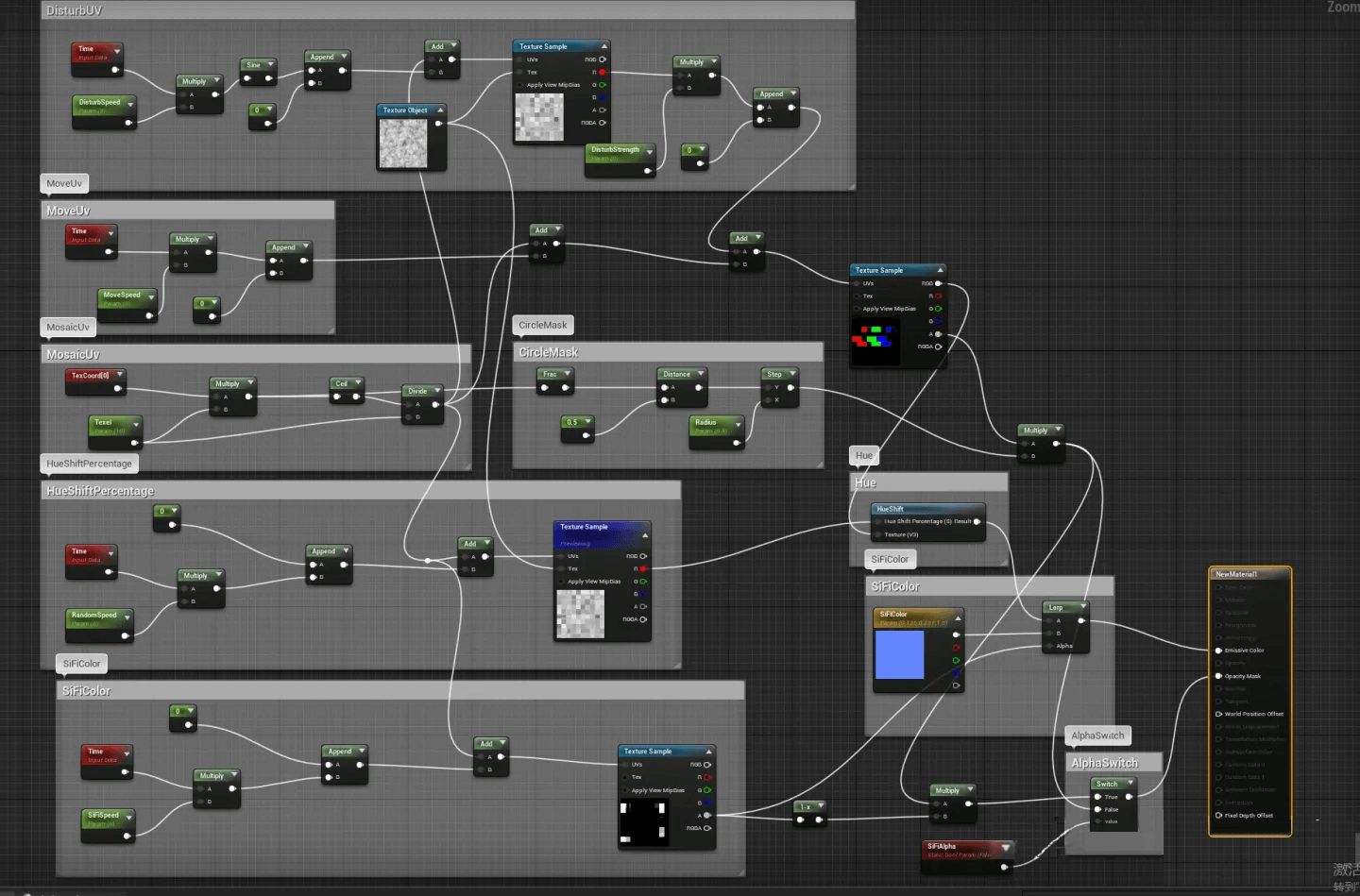 如何在UE4中制作赛博朋克LED效果