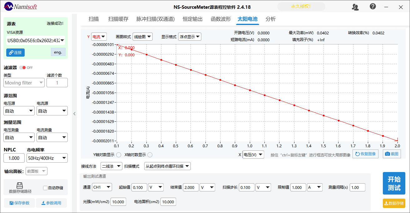 太阳能电池IV测试软件的主要功能，太阳能电池特性测试