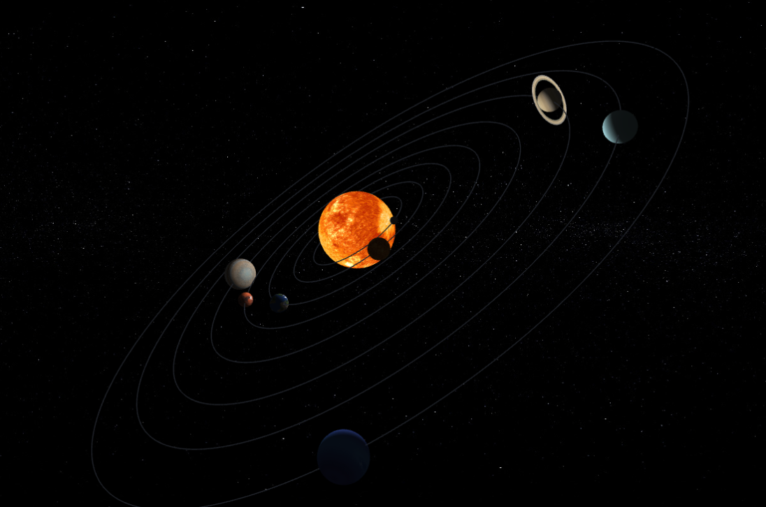 webgl绘制太阳系行星动画