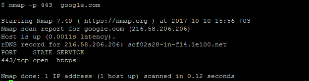 Ping Remote Port with Nmap