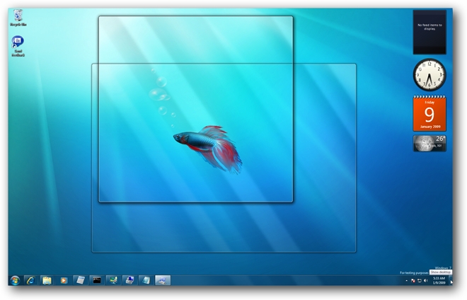 Windows 7 Aero Peek