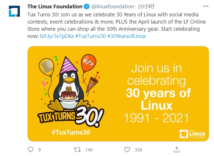 Linux Little Penguin logo is 30 years old, officially released a  celebration poster - Code World