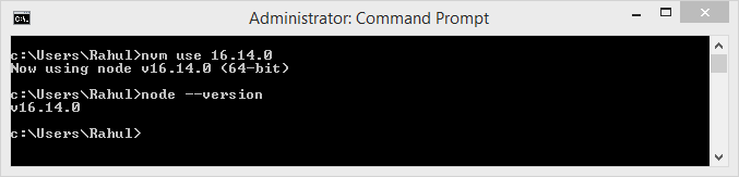 设置默认节点版本