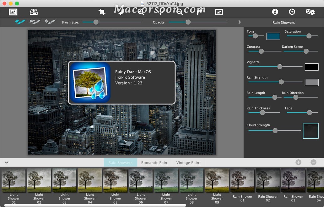 下雨特效制作软件JixiPix Rainy Daze for Mac