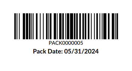 PDF of package barcode and package date.