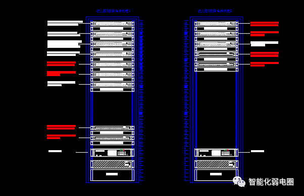 visio图标_弱电间机柜原型图整理，可编辑！（Excel，visio，CAD）