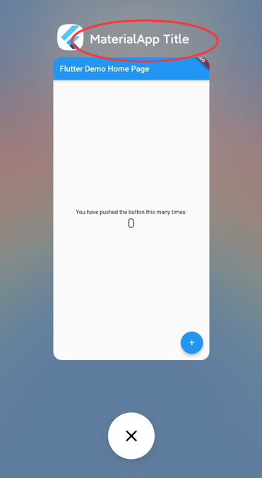 Flutter MaterialApp Title