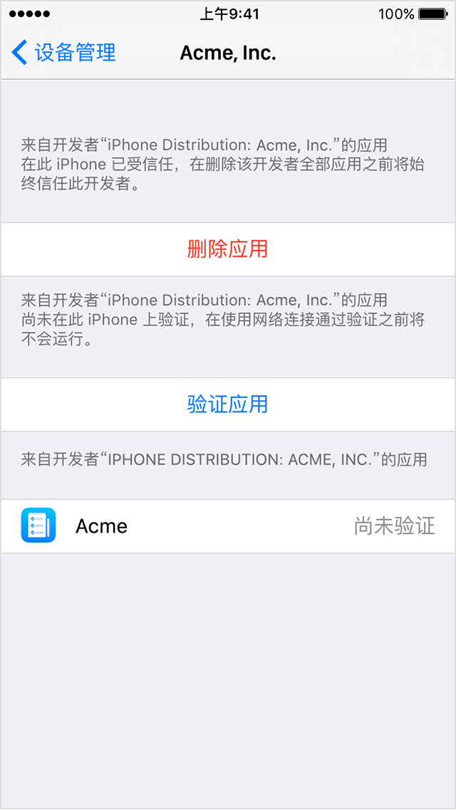 在 iOS 上安装自定企业级应用