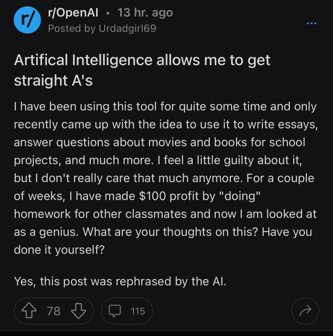 国外大学生用AI写论文，还次次拿到A