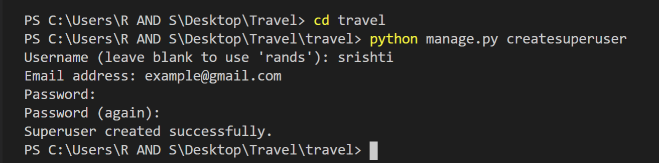 如何在Django中创建超级用户？