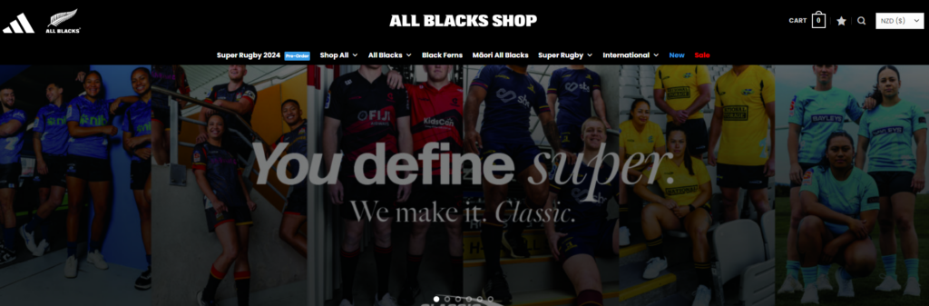 All Blacks Shop WooCommerce 网站： 