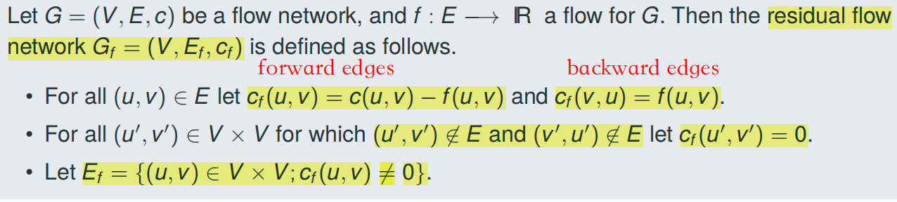 residual flow network