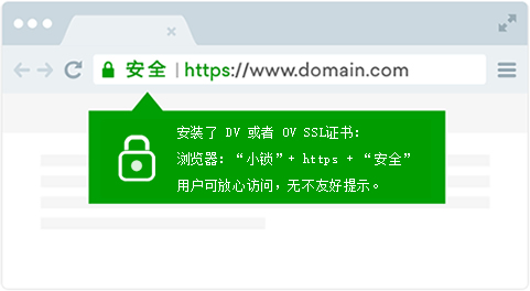 DV and OV SSL certificate effect