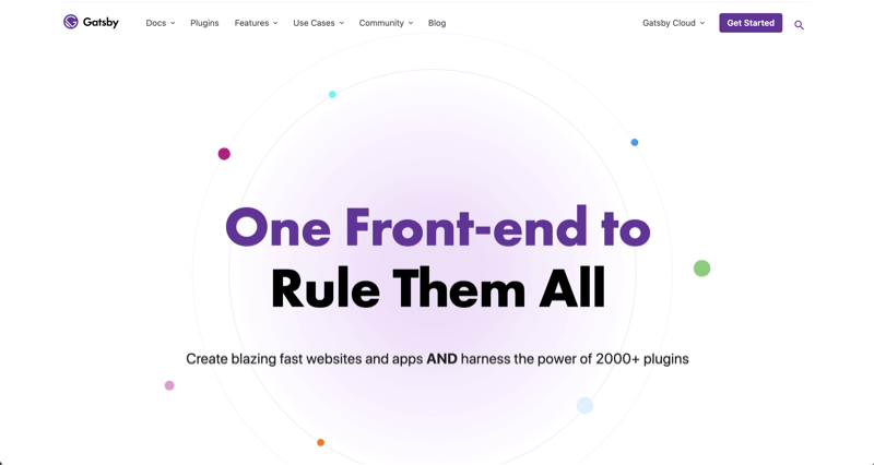 Gatsby官网截图