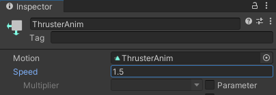 Lander thruster animation speed