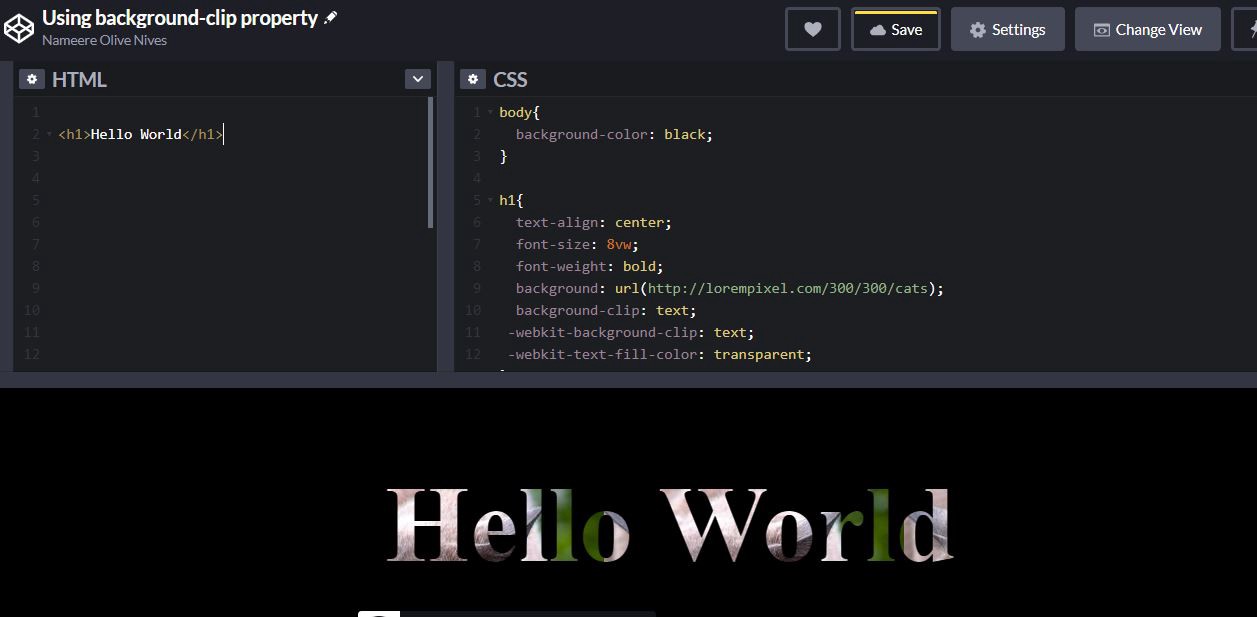 html, css and output