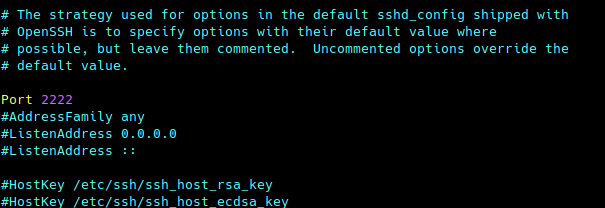 Change Default SFTP Port