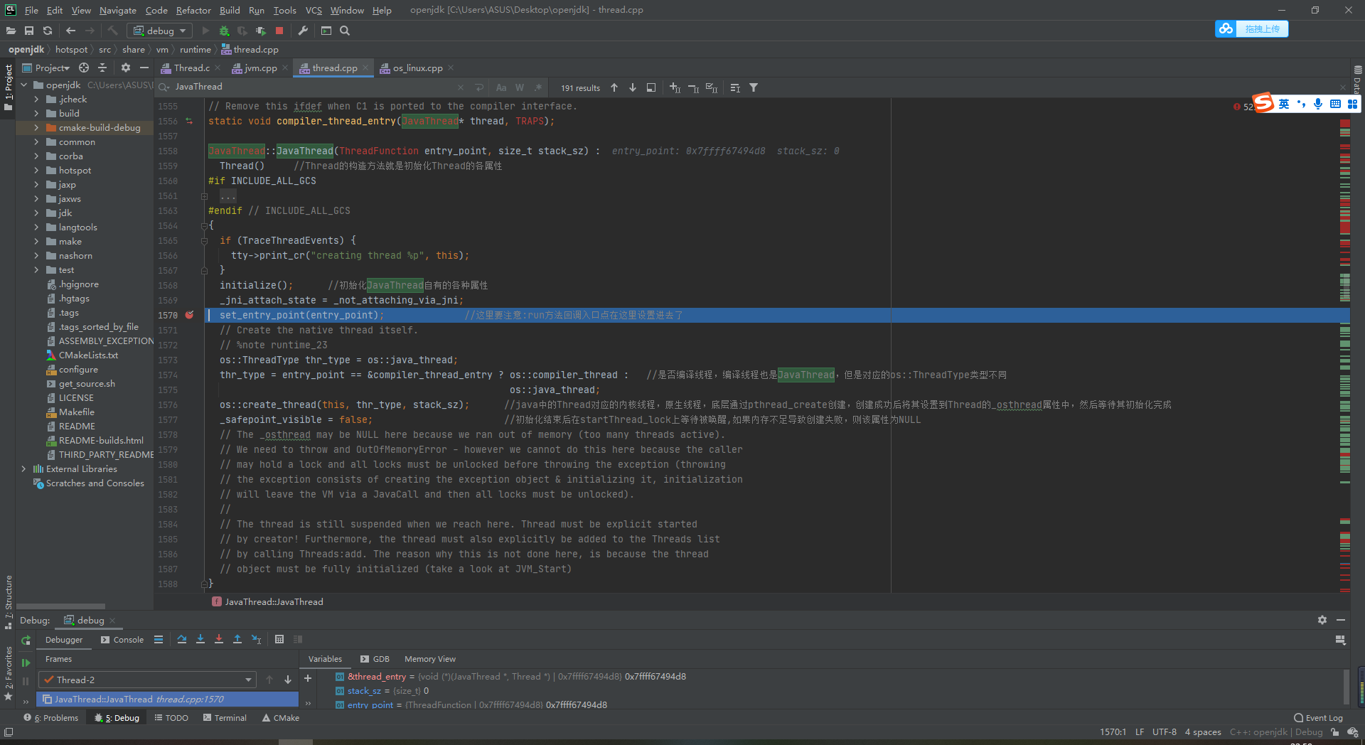Source code DEBUG thread start0 method, step by step debug, java ...