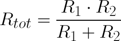 ¥1||R2 = R1 * R2/（R1 + R2）