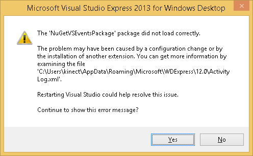 2 8 765 Is Broken In Visual Studio 13 Express Update 5 开源项目 Csdn问答