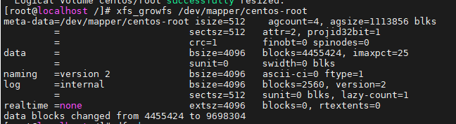 centos系统/dev/mapper/centos-root目录被占满的解决方式