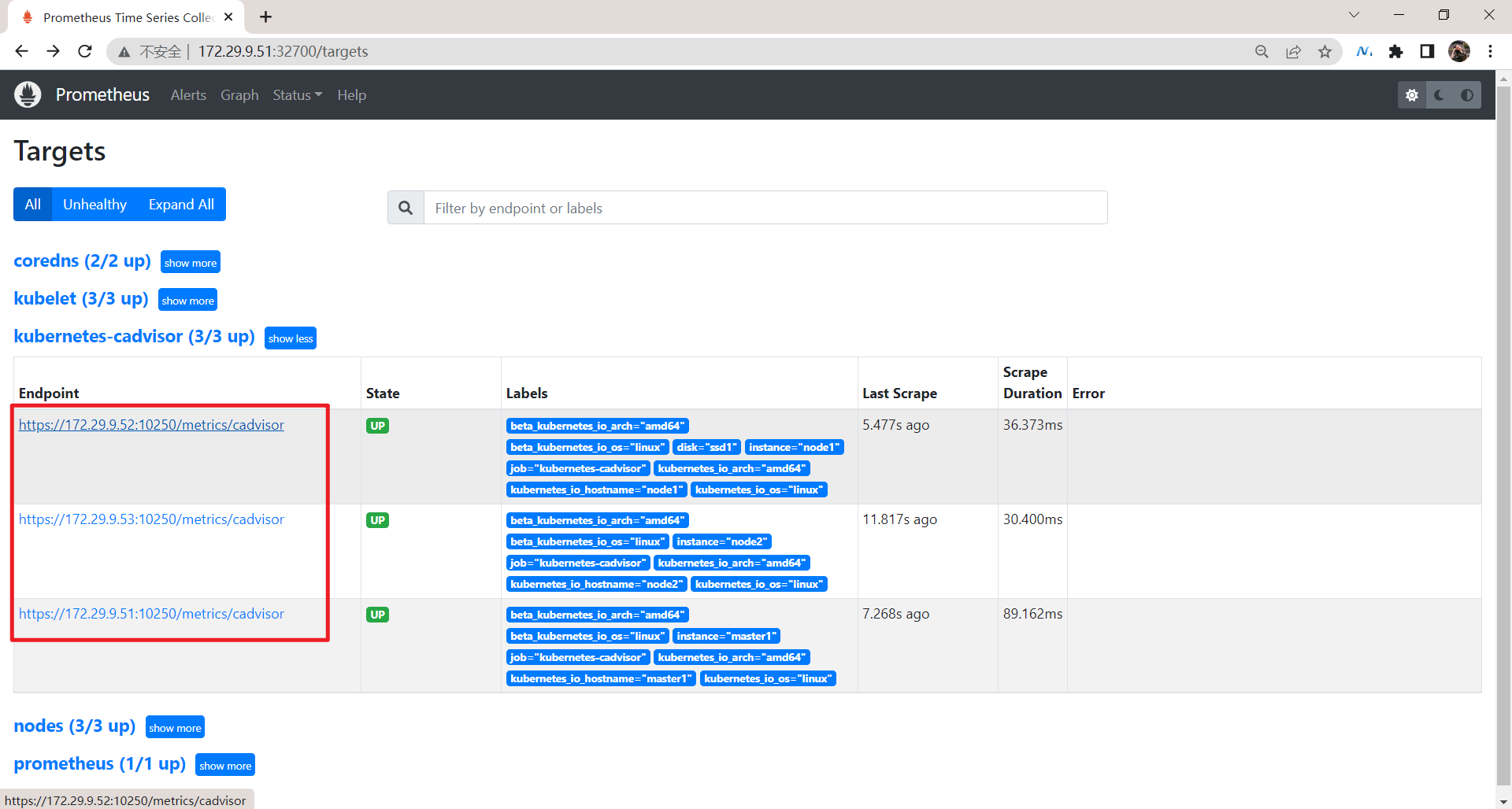 实战：prometheus监控k8s集群里的容器和apiserver2022.5.2(测试成功)_kubeprometheus配置采集