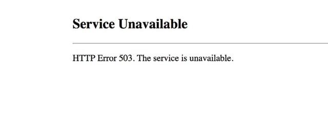 http <span style='color:red;'>503</span> 错误