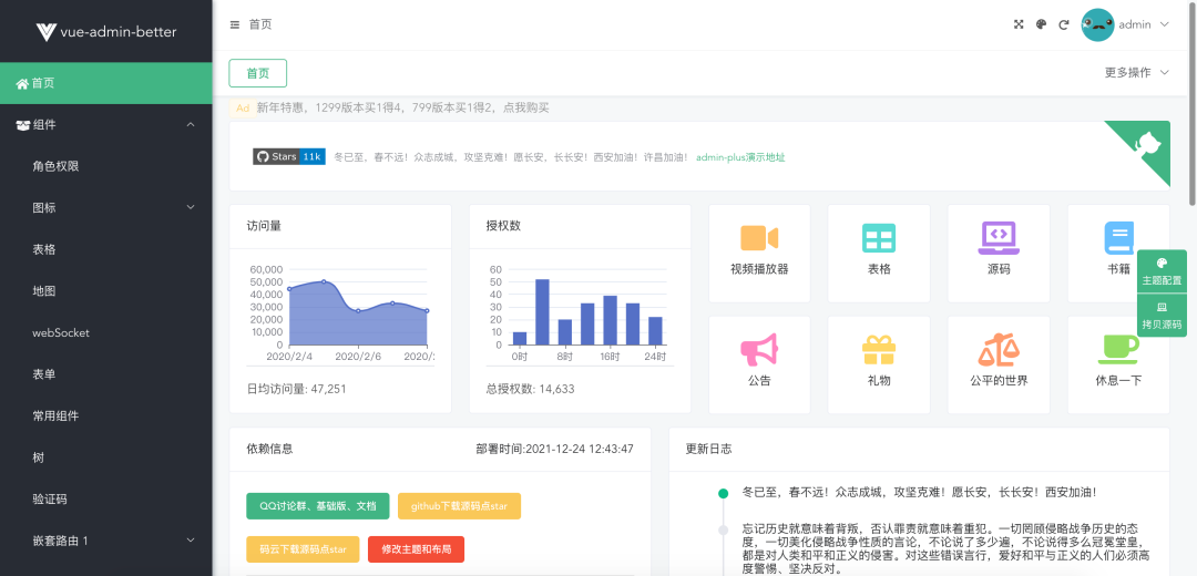 github上9个适合做外包项目的后台管理系统